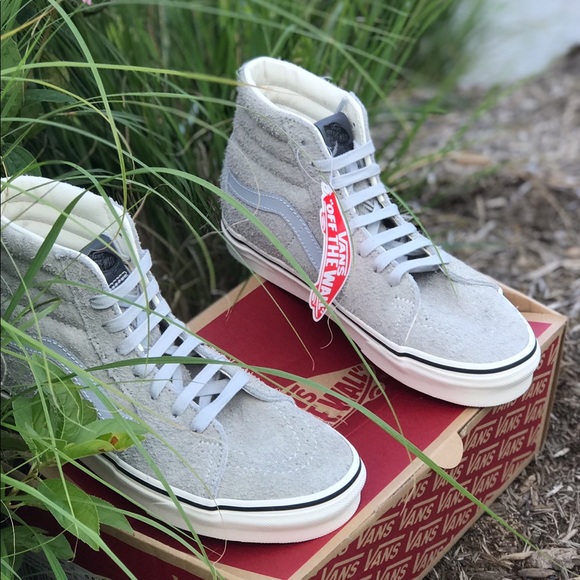 LAST! NWT Vans Old Skool SK8 Hairy Suede Grey Dawn - Picture 2 of 8